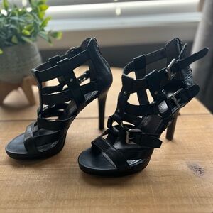 Gorgeous Nine West Caged High-Heeled Sandals
